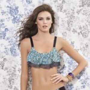 Maaji Royal Riders Cloudy Greyhounds Ruffle Bikini Top